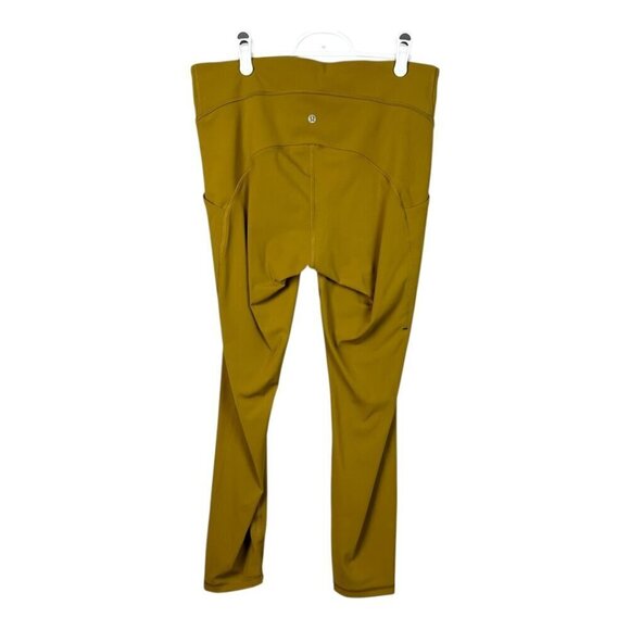 Lululemon 2021 Power Thru High Rise Leggings Gold Spice - Picture 3 of 12